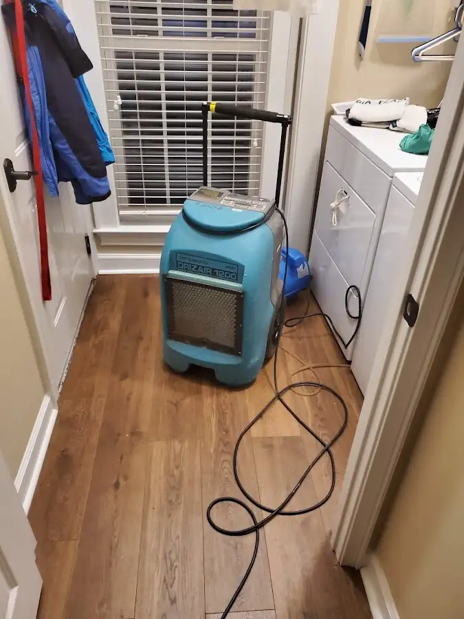 Commercial dehumidifier deployed for Flood Damage Cleanup in Hurricane